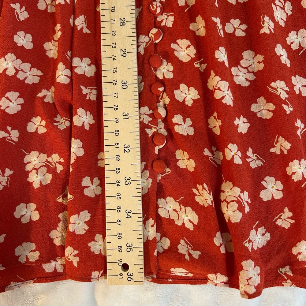 NWT Madewell Button-Front Retro in Happy Hibiscus Dress sz 16 Indie Coquette - Picture 15 of 16